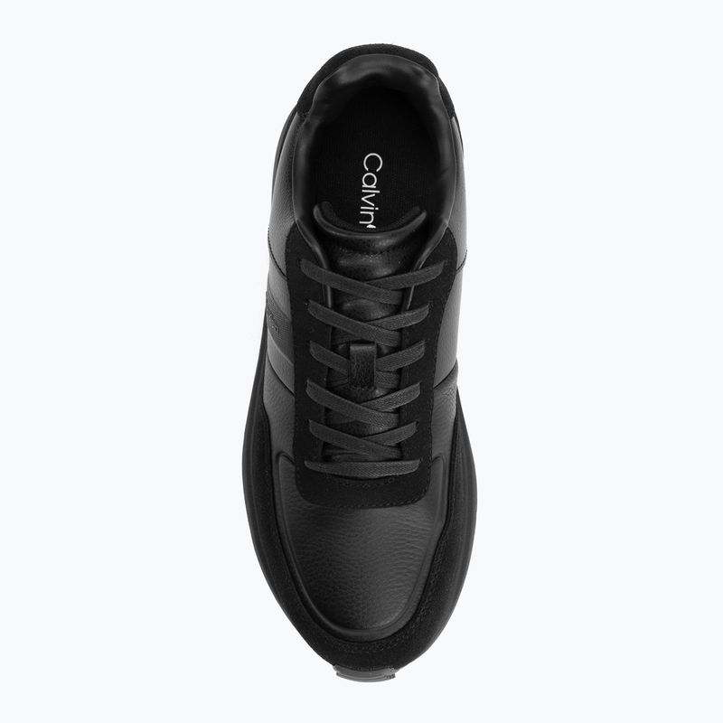 Scarpe da uomo Calvin Klein HM0HM02033 City Runner Laceup Tape Leather triple black 5