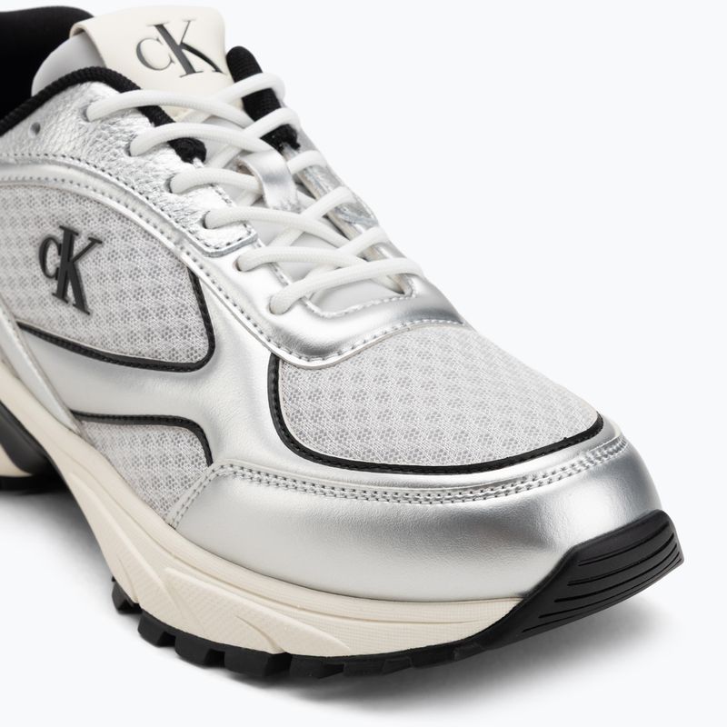 Scarpe da uomo Calvin Klein YM0YM01402 Hike Runner Laceup Mesh Mix silver/black/marshmallow 7