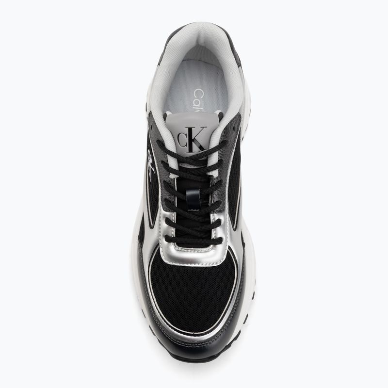Scarpe da donna Calvin Klein YW0YW02063 Hike Runner Allacciate mesh misto black/silver 5