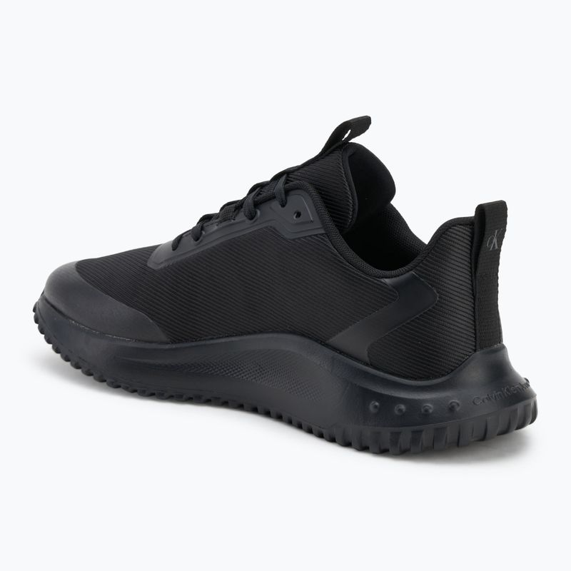 Scarpe da uomo Calvin Klein YM0YM01442 Eva Runner Lace Up Mat Mix 0GJ triple black 3