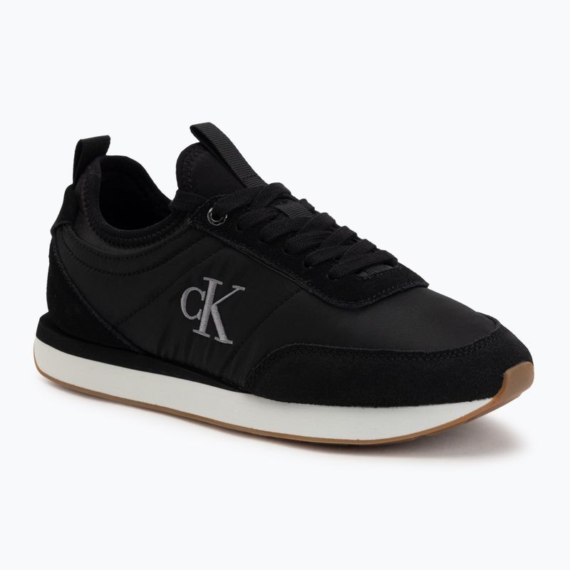 Scarpe da donna Calvin Klein YW0YW02060 Retro Runner Sock Laceup Mix Mat black/gyn metal/gum