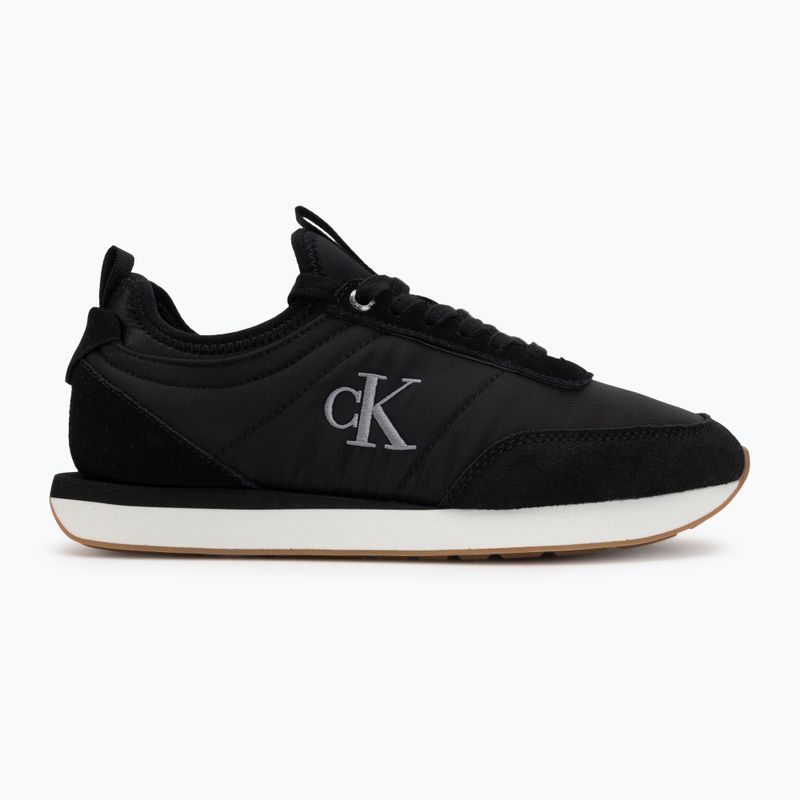 Scarpe da donna Calvin Klein YW0YW02060 Retro Runner Sock Laceup Mix Mat black/gyn metal/gum 2