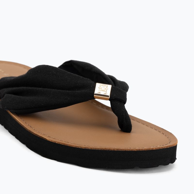 Infradito da donna Tommy Hilfiger Footbed Summer Sandal Leather black 7