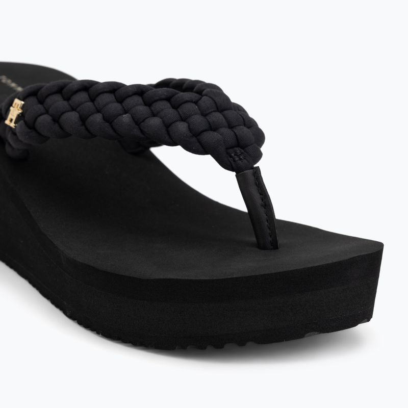 Infradito da donna Tommy Hilfiger Wedge Braided Summer Sandal black 7