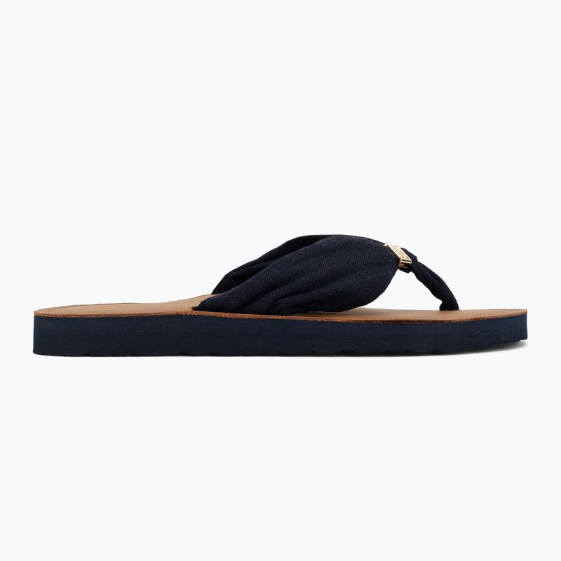 Infradito da donna Tommy Hilfiger Footbed Summer Sandal Leather space blue 2