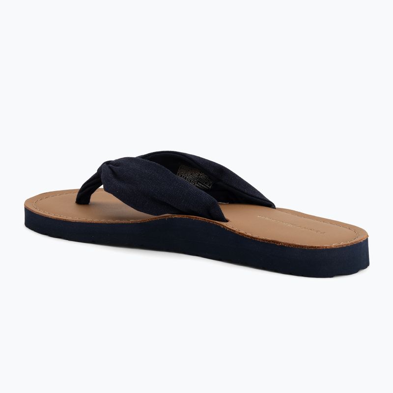 Infradito da donna Tommy Hilfiger Footbed Summer Sandal Leather space blue 3