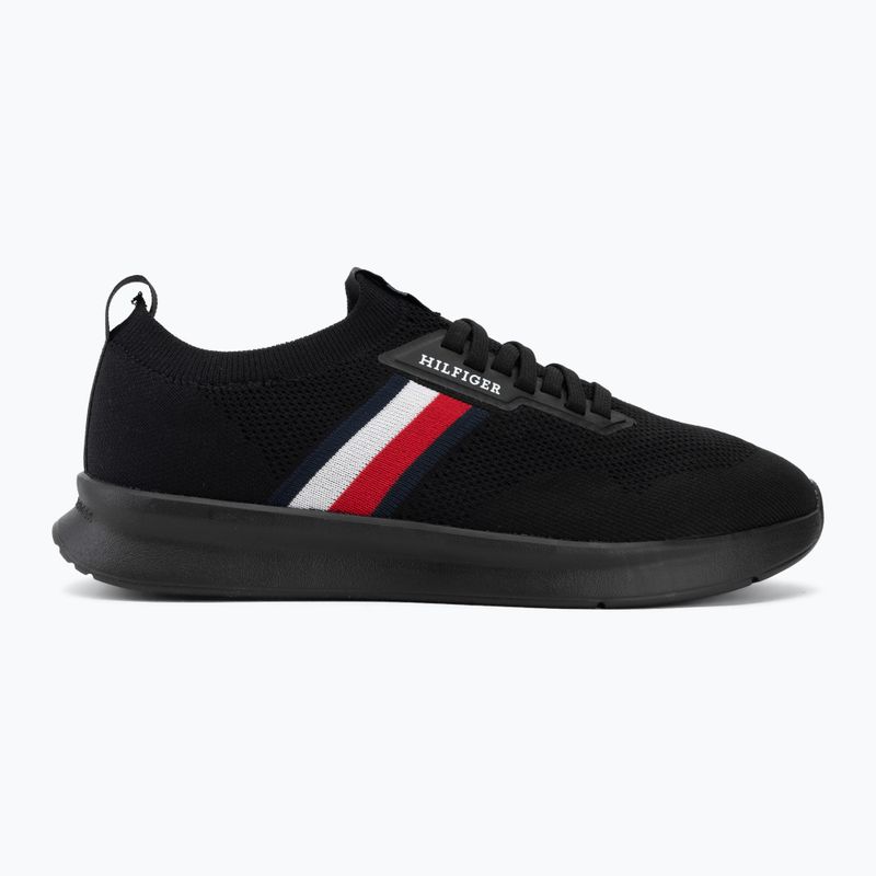 Scarpe da uomo Tommy Hilfiger Lightweight Knitted Runner black 2