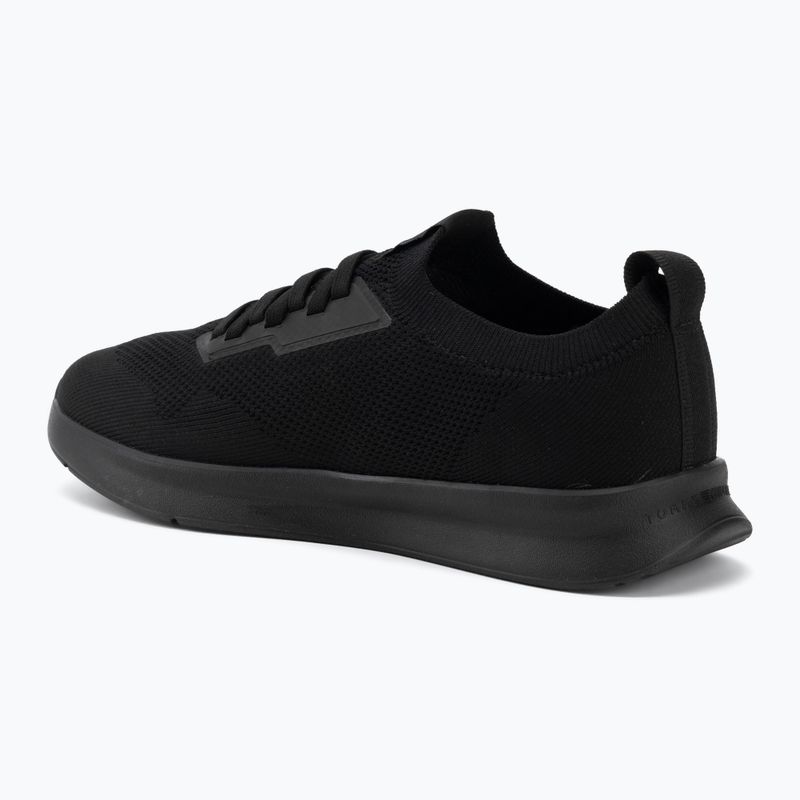 Scarpe da uomo Tommy Hilfiger Lightweight Knitted Runner black 3
