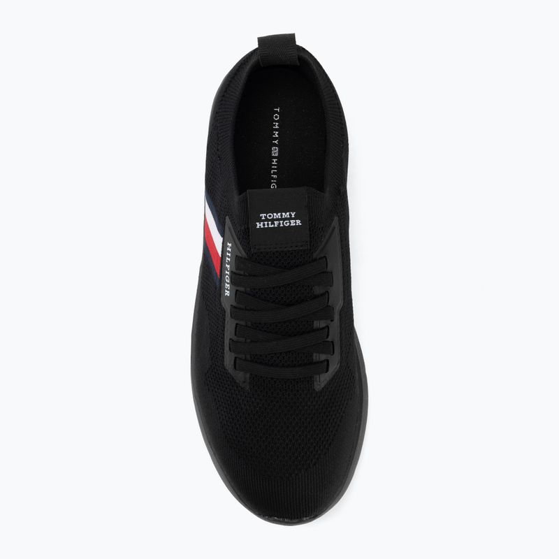 Scarpe da uomo Tommy Hilfiger Lightweight Knitted Runner black 5