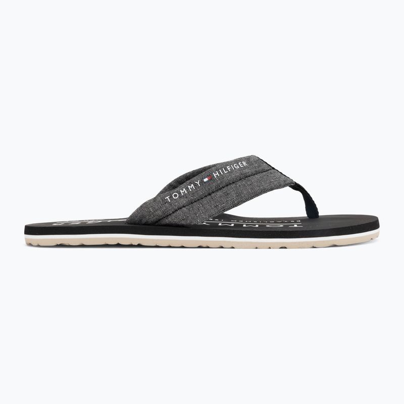 Infradito da uomo Tommy Hilfiger Chambray Beach Sandal black 2
