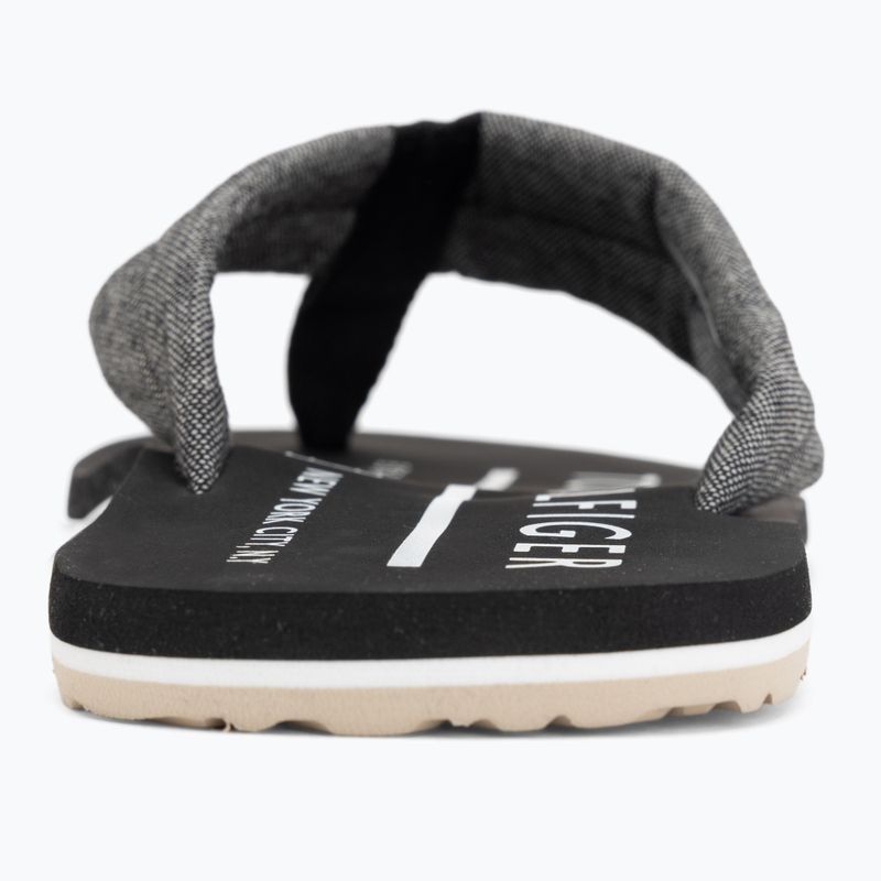 Infradito da uomo Tommy Hilfiger Chambray Beach Sandal black 6