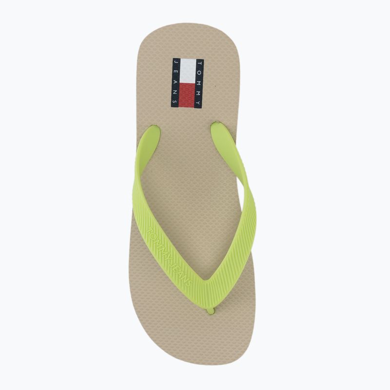 Infradito da donna Tommy Jeans Logo Summer white clay/lime essence 5