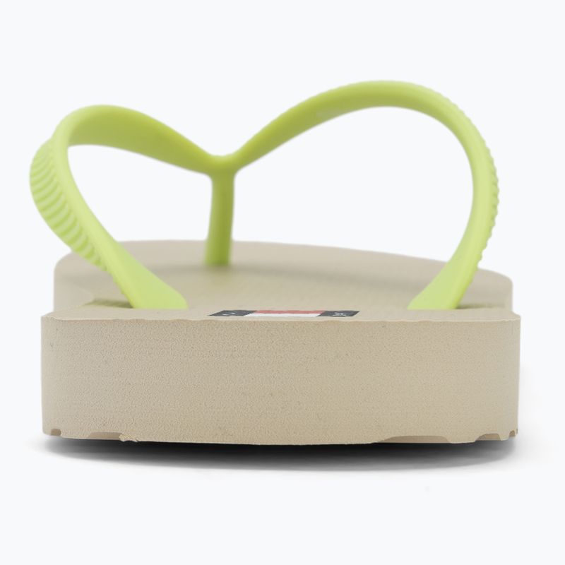 Infradito da donna Tommy Jeans Logo Summer white clay/lime essence 6
