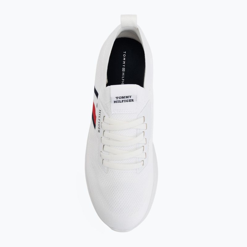 Scarpe da uomo Tommy Hilfiger Lightweight Knitted Runner white 5