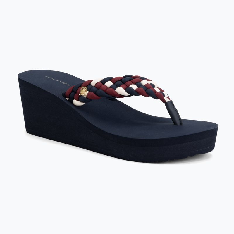 Infradito da donna Tommy Hilfiger Wedge Braided Summer Sandal rwb