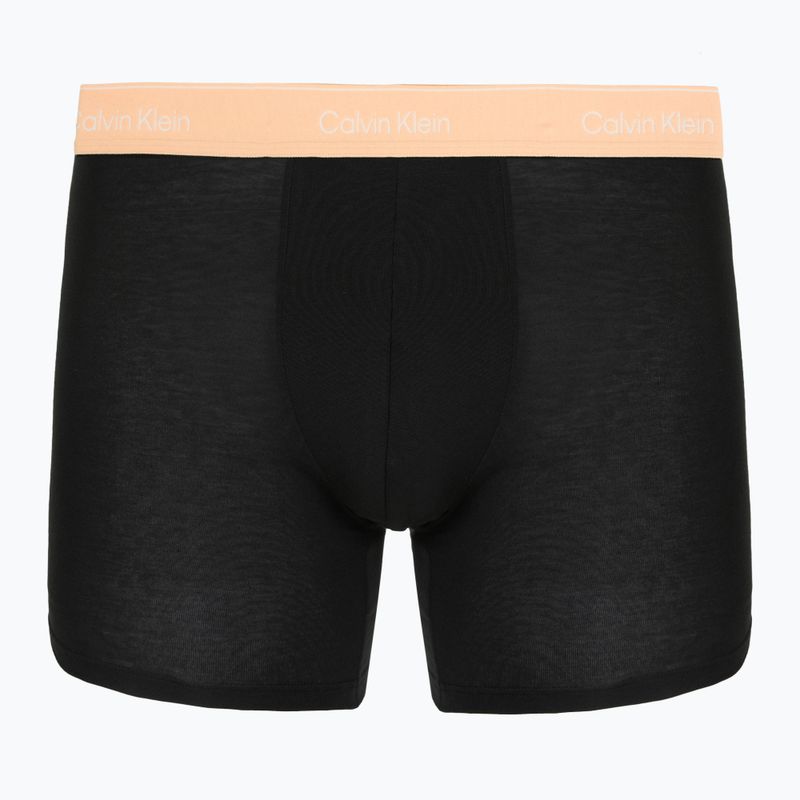 Boxer Calvin Klein LV00NB4394 Brief 3 pairs black w/darkest spruce wb/black w 5