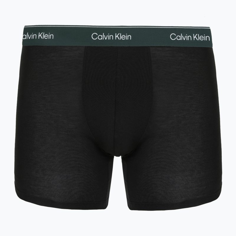 Boxer Calvin Klein LV00NB4394 Brief 3 pairs black w/darkest spruce wb/black w 6