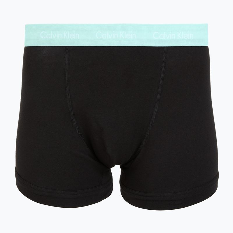 Boxer da uomo Calvin Klein 0000U2662G Trunk 3 pairs black in plume wb/black in misty sag 2