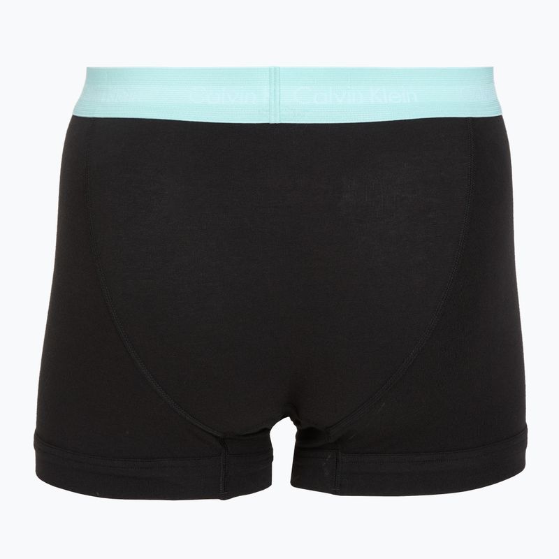 Boxer da uomo Calvin Klein 0000U2662G Trunk 3 pairs black in plume wb/black in misty sag 5