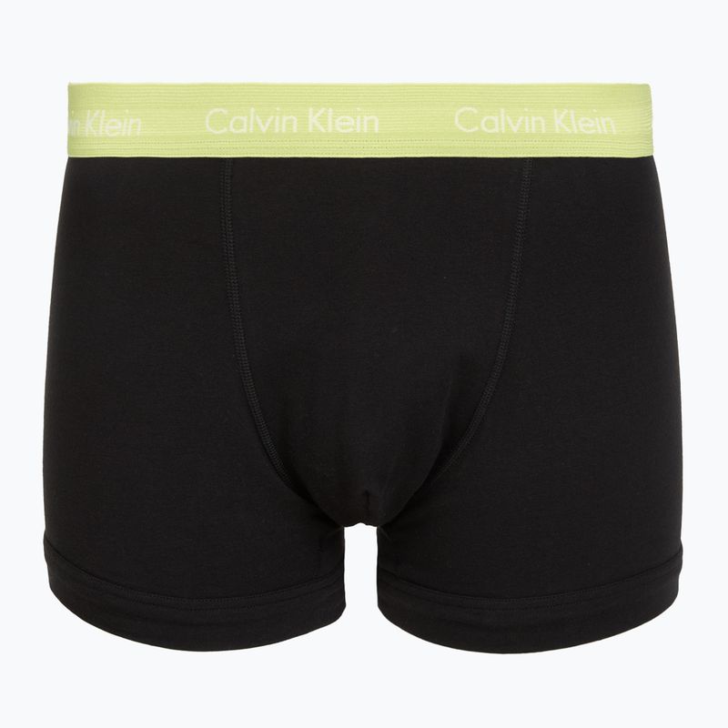 Boxer da uomo Calvin Klein 0000U2662G Trunk 3 pairs black in green bloom wb/black in da 2