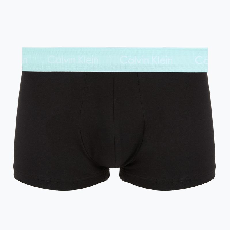 Boxer da uomo Calvin Klein 0000U2664G Low Rise Trunk 3 pairs black in plume wb/ black in misty sag 2