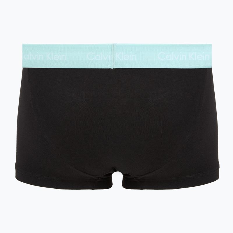Boxer da uomo Calvin Klein 0000U2664G Low Rise Trunk 3 pairs black in plume wb/ black in misty sag 3