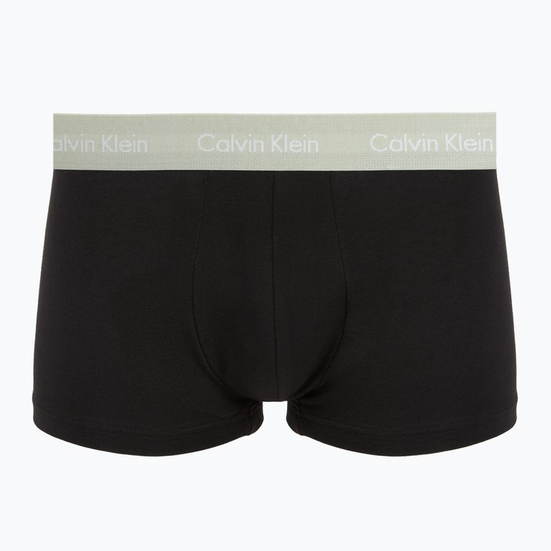 Boxer da uomo Calvin Klein 0000U2664G Low Rise Trunk 3 pairs black in plume wb/ black in misty sag 5