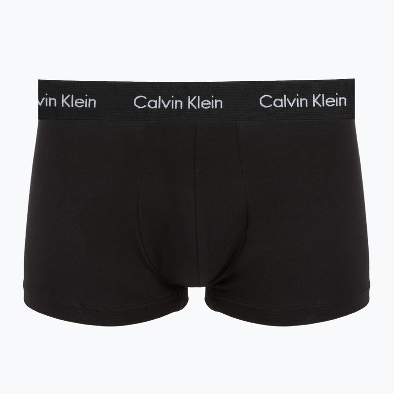 Boxer da uomo Calvin Klein 0000U2664G Low Rise Trunk 3 pairs black in plume wb/ black in misty sag 6
