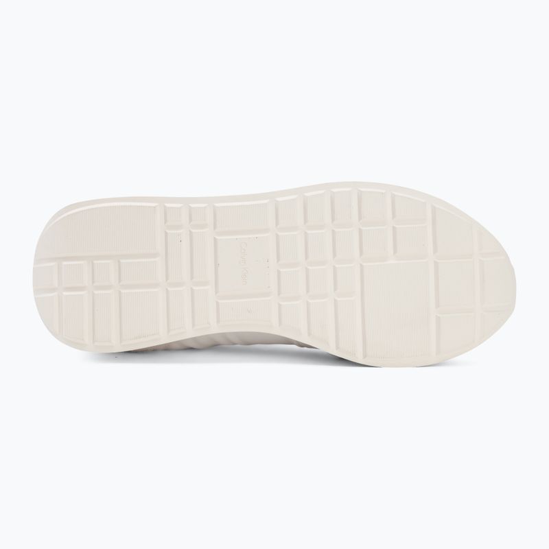 Scarpe da uomo Calvin Klein YM0YM01414 Retro Runner Sock Laceup Mix mat bright white/light grey 4