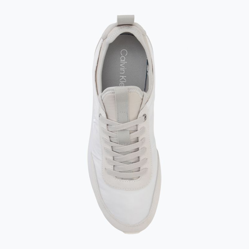 Scarpe da uomo Calvin Klein YM0YM01414 Retro Runner Sock Laceup Mix mat bright white/light grey 5