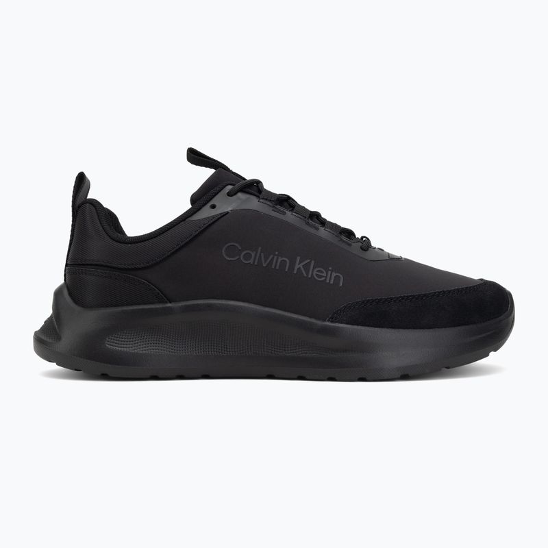 Scarpe da uomo Calvin Klein HM0HM02342 Light Eva Runn Essential Laceup Nylon Suede triple black 2