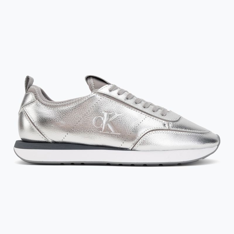 Scarpe da donna Calvin Klein HW0HW03287 Retro Runner Metallic silver 2