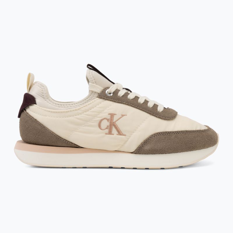 Scarpe da donna Calvin Klein YW0YW02060 Retro Runner Sock Laceup Mix Mat turtledove/spanish villa/bordeaux 2
