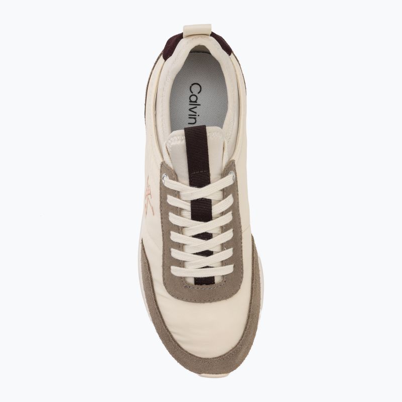 Scarpe da donna Calvin Klein YW0YW02060 Retro Runner Sock Laceup Mix Mat turtledove/spanish villa/bordeaux 5