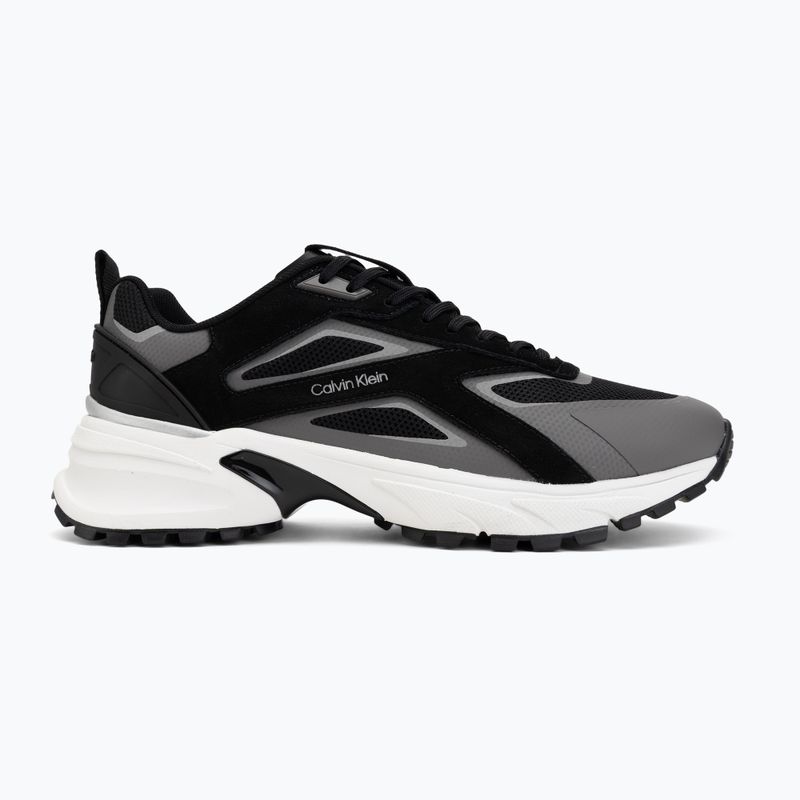 Scarpe da uomo Calvin Klein HM0HM02220 Hike Runner Stripe Mix Nylon Suede black/granite road 2