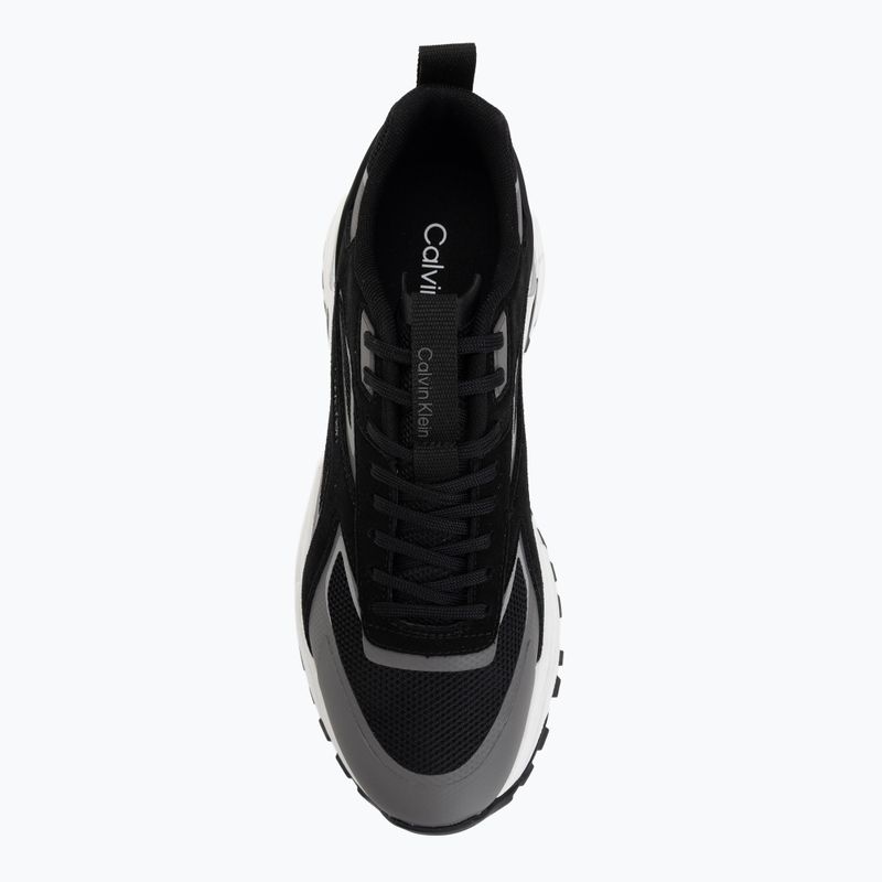 Scarpe da uomo Calvin Klein HM0HM02220 Hike Runner Stripe Mix Nylon Suede black/granite road 5