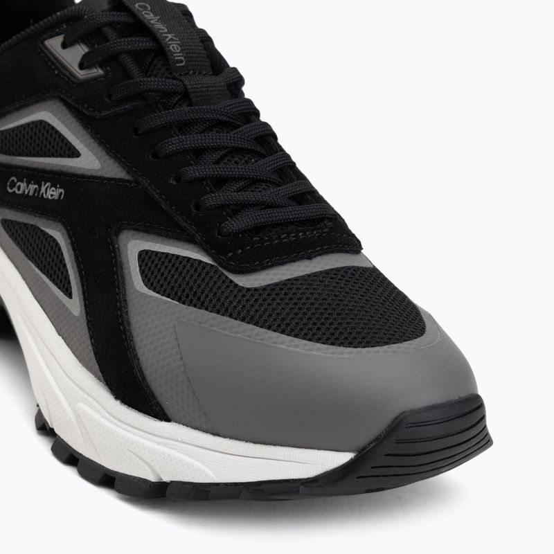 Scarpe da uomo Calvin Klein HM0HM02220 Hike Runner Stripe Mix Nylon Suede black/granite road 7