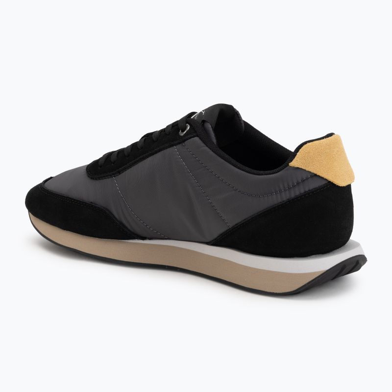 Scarpe da uomo Calvin Klein HM0HM02212 Retro Runner Bans Leather Suede black/iron gate/amber gold 3