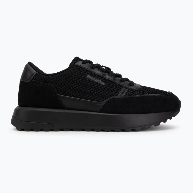 Scarpe da uomo Calvin Klein HM0HM02215 City Runner Laceup Nylon Recycled Suede triple black 2