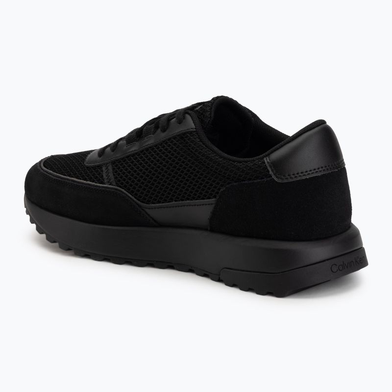 Scarpe da uomo Calvin Klein HM0HM02215 City Runner Laceup Nylon Recycled Suede triple black 3