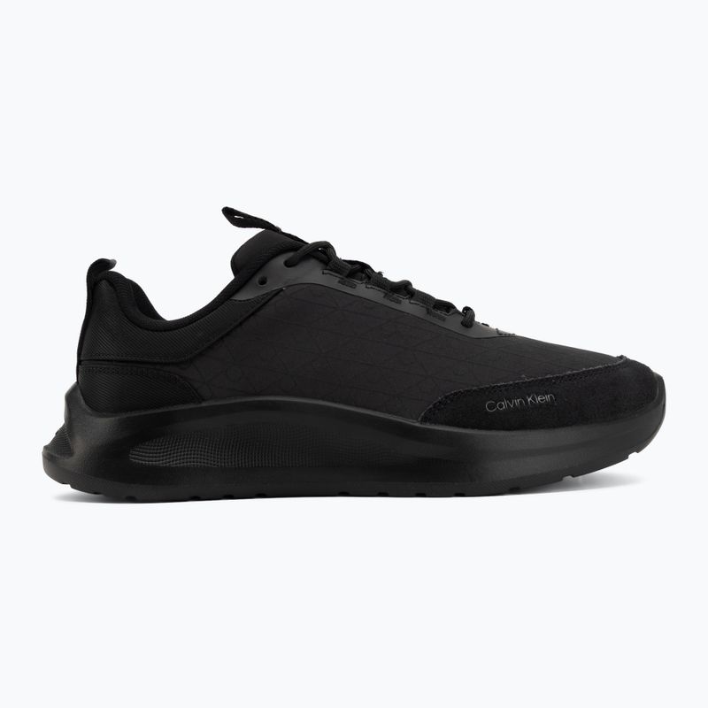Scarpe da uomo Calvin Klein HM0HM02343 Light Eva Runn Laceup AOP triple black 2