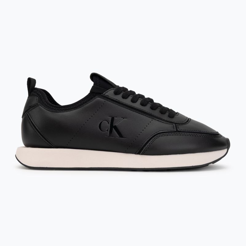 Scarpe da donna Calvin Klein HW0HW03118 Retro Runner Sock PANL Leather Neo black/crystal grey 2