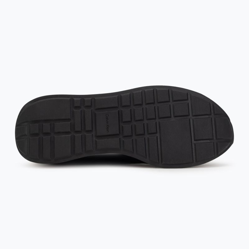 Scarpe da donna Calvin Klein HW0HW03118 Retro Runner Sock PANL Leather Neo black/crystal grey 4