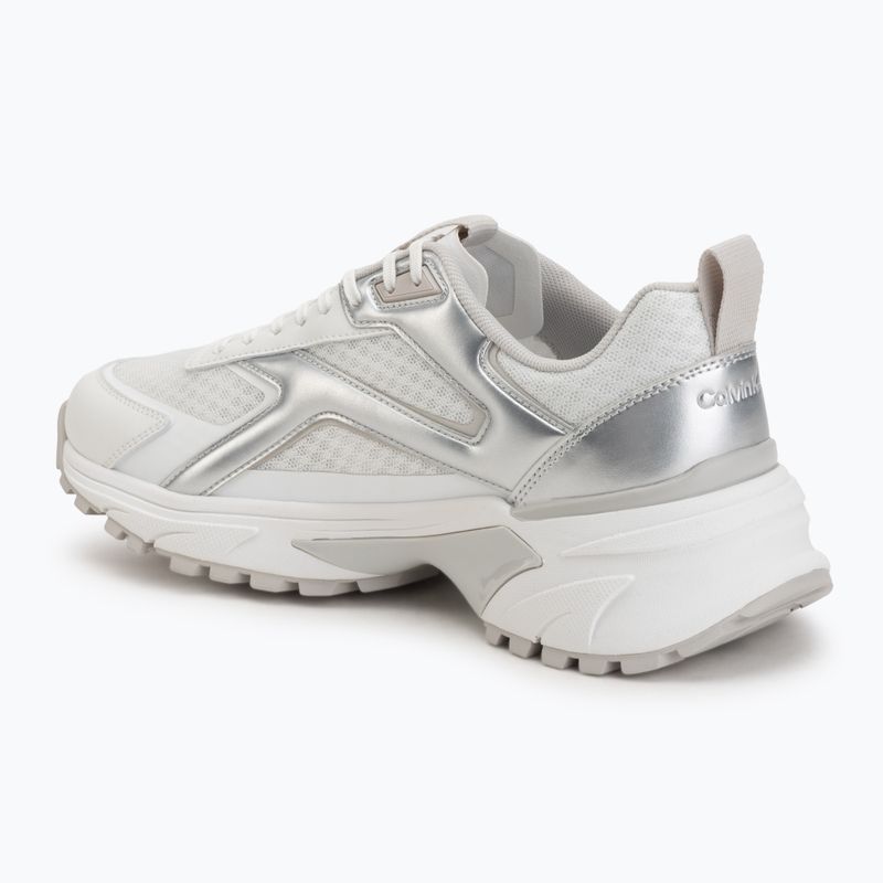 Scarpe da uomo Calvin Klein HM0HM02341 Hike Runner Stripe Met Mix bright white/silver/light grey 3