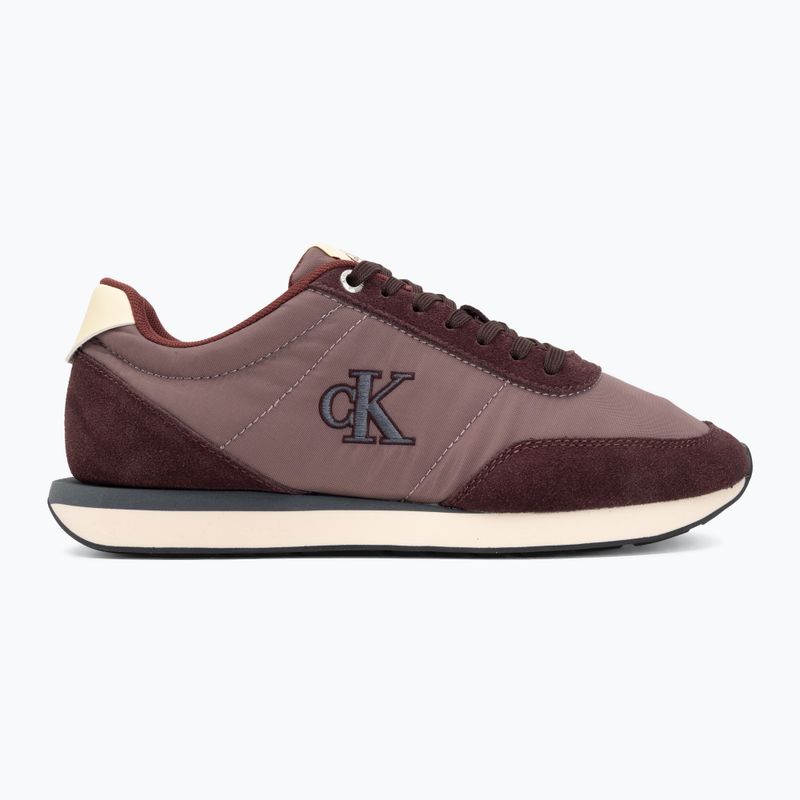 Scarpe da uomo Calvin Klein YM0YM01361 Retro Runner Ess Mix Mat bordeaux/peppercorn/vanilla 2