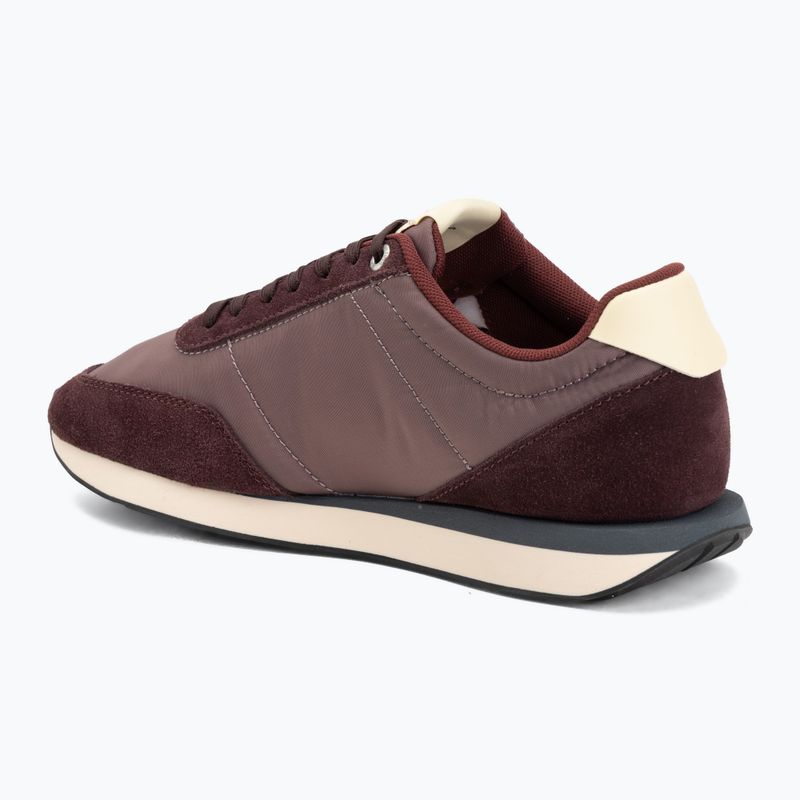 Scarpe da uomo Calvin Klein YM0YM01361 Retro Runner Ess Mix Mat bordeaux/peppercorn/vanilla 3