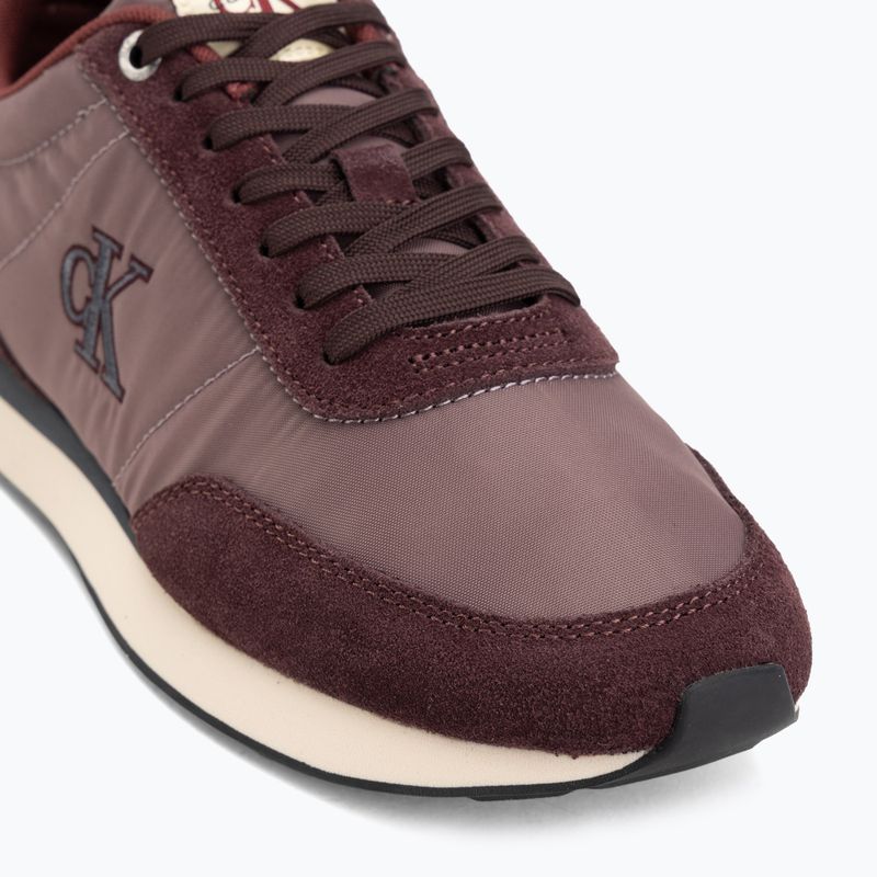 Scarpe da uomo Calvin Klein YM0YM01361 Retro Runner Ess Mix Mat bordeaux/peppercorn/vanilla 7