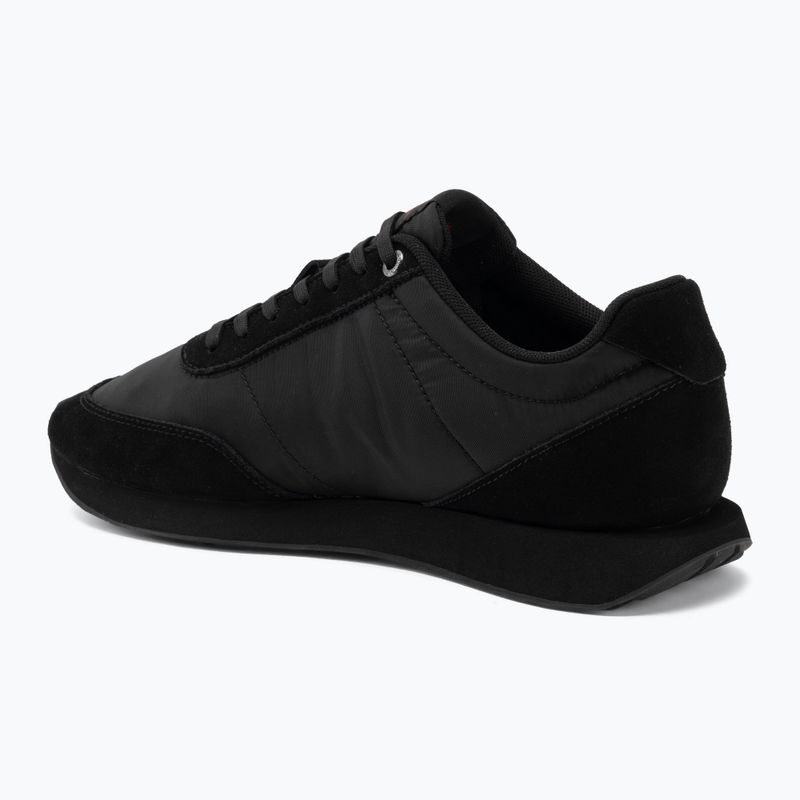 Scarpe da uomo Calvin Klein HM0HM02212 Retro Runner Bans Leather Suede triple black/adrenaline rush 3
