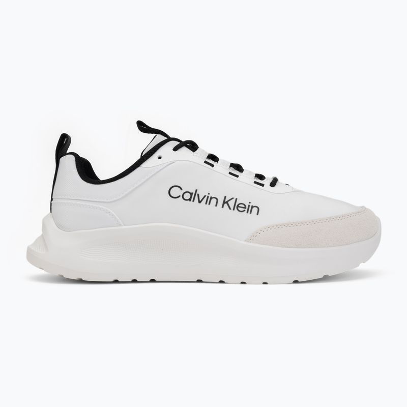 Scarpe da uomo Calvin Klein HM0HM02342 Light Eva Runn Essential Laceup Nylon Suede bright white/black 2