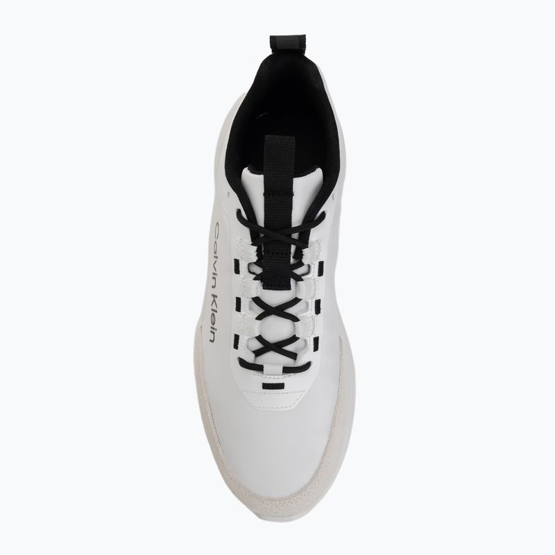 Scarpe da uomo Calvin Klein HM0HM02342 Light Eva Runn Essential Laceup Nylon Suede bright white/black 5